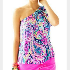 Lilly Pulitzer Physchedelic Sunshine Top NWT